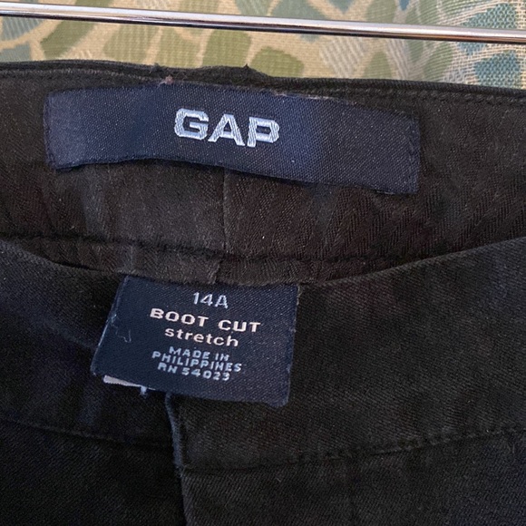 GAP Black Cotton Pants 14 - Picture 2 of 7